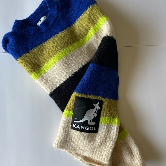 Kangol x H&M striped logo over sized sweater size Medium - Picture 10 of 13
